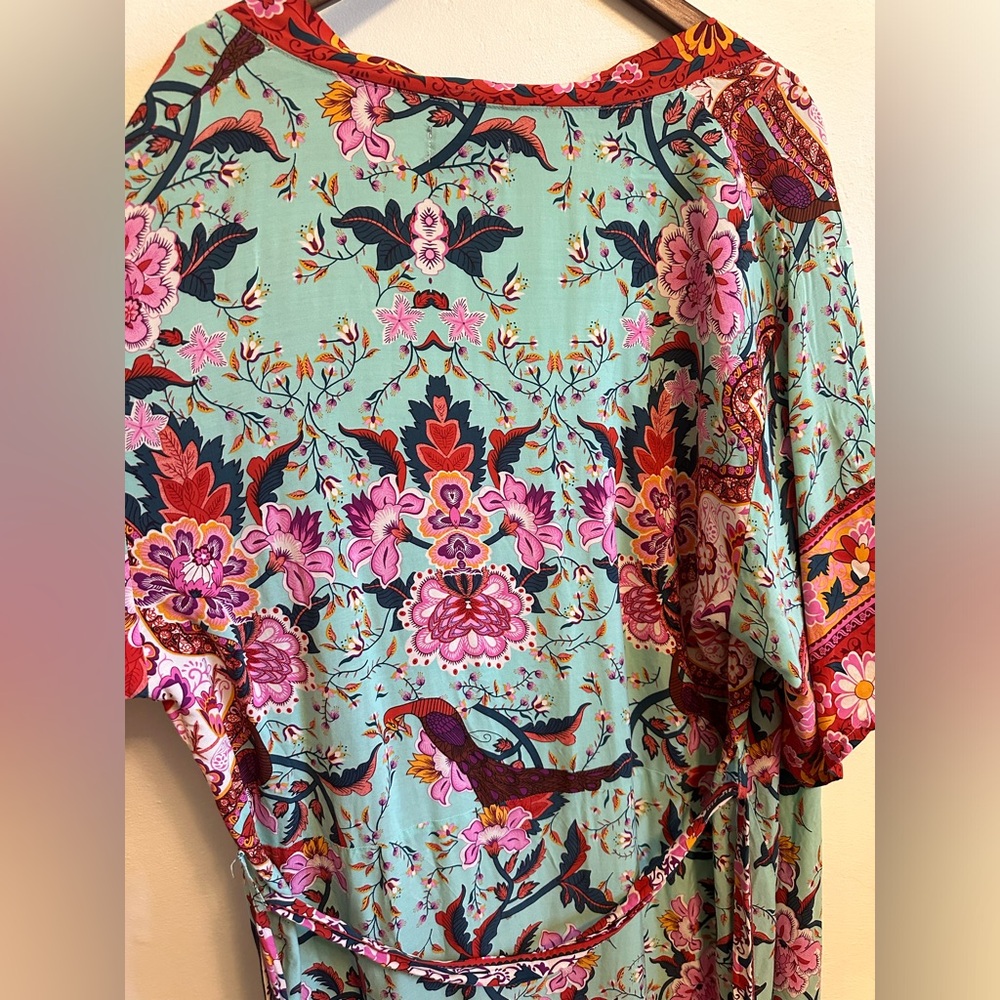 Anthropologie Multicolor Floral Kimono - Picture 9 of 14